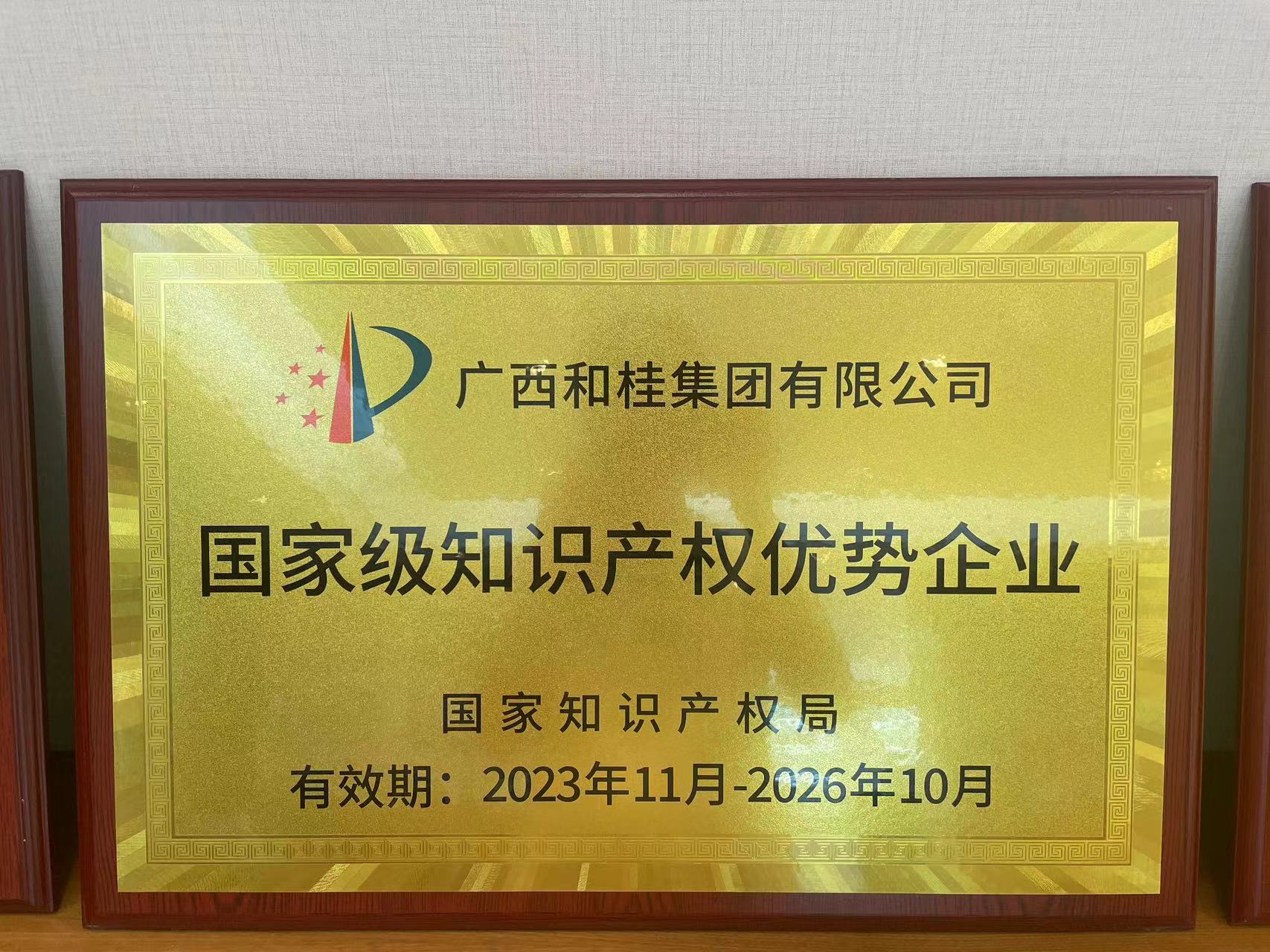 榮獲“國家級知識產(chǎn)權優(yōu)勢企業(yè)”稱號
